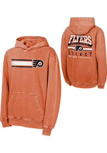 Philadelphia Flyers Youth Orange Cross Fade Long Sleeve Hoodie
