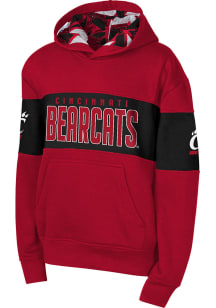 Youth Red Cincinnati Bearcats Red Zone Long Sleeve Hooded Sweatshirt