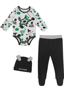 Dallas Stars Infant White Little Champ Set Top and Bottom