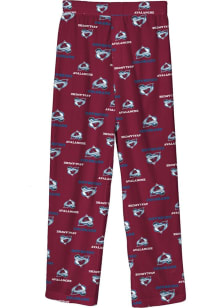 Colorado Avalanche Youth Maroon All Over Printed Sleep Pants