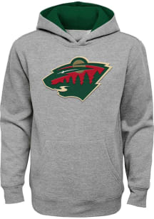 Minnesota Wild Youth Grey Prime Long Sleeve Hoodie