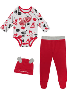 Detroit Red Wings Infant Red Little Champ Set Top and Bottom