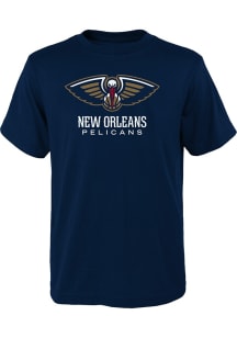 New Orleans Pelicans Boys Navy Blue Primary Logo Short Sleeve T-Shirt