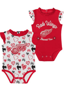 Detroit Red Wings Baby Red Happy Hearts Set One Piece
