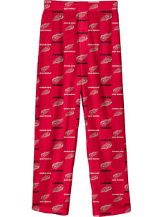 Detroit Red Wings Youth Red All Over Printed Sleep Pants