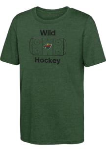 Minnesota Wild Youth Green Goal Tender Short Sleeve Fashion T-Shirt