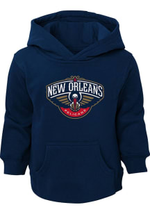 New Orleans Pelicans Toddler Navy Blue Primary Logo Long Sleeve Hooded Sweatshirt