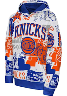 New York Knicks Boys Blue Wild Style Long Sleeve Hooded Sweatshirt
