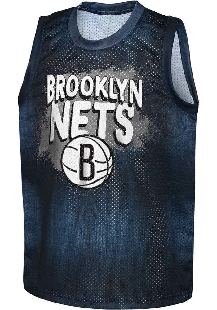 Brooklyn Nets Youth BLACK Heating Up Basketball Jersey