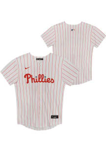 Nike Phillies Boys White Home Game Blank Baseball Jersey