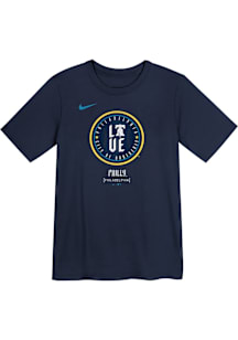 Nike Philadelphia Phillies Boys Navy Blue City Connect Logo Short Sleeve T-Shirt