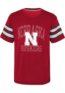 Boys Red Nebraska Cornhuskers Team Official Short Sleeve Fashion Tee