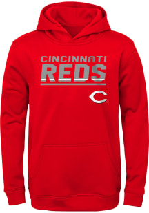 Cincinnati Reds Youth Red The Headliner Long Sleeve Hoodie