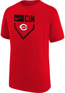 Nike Cincinnati Reds Youth Red Nike Legend Home Plate Icon Short Sleeve T-Shirt