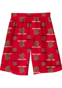 Youth Red Maryland Terrapins Printed Shorts