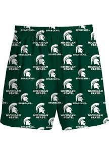 Youth Green Michigan State Spartans Printed Shorts