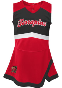 Girls Red Maryland Terrapins Cheer Captain Cheer Dress Set