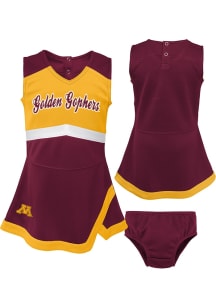 Girls Maroon Minnesota Golden Gophers Cheer Captain Cheer Dress Set