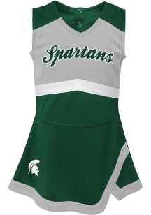 Girls Green Michigan State Spartans Cheer Captain Cheer Dress Set