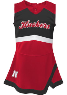 Girls Red Nebraska Cornhuskers Cheer Captain Cheer Dress Set