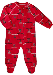 Texas Tech Red Raiders Baby Red Scrimmage Long Sleeve One Piece