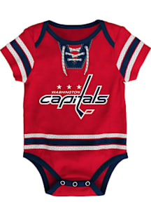 Washington Capitals Baby Red Hockey Pro Short Sleeve One Piece
