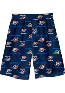 Oklahoma City Thunder Youth Navy Blue All Over Logo Sleep Pants