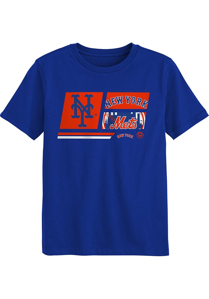 New York Mets Boys Multi Hitter Short Sleeve T-Shirt - ROYAL