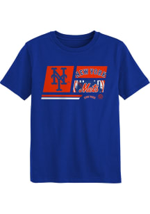 New York Mets Boys Blue Multi Hitter Short Sleeve T-Shirt