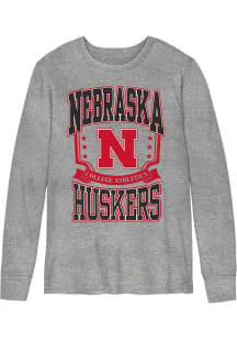 Boys Grey Nebraska Cornhuskers Game Day Long Sleeve T-Shirt