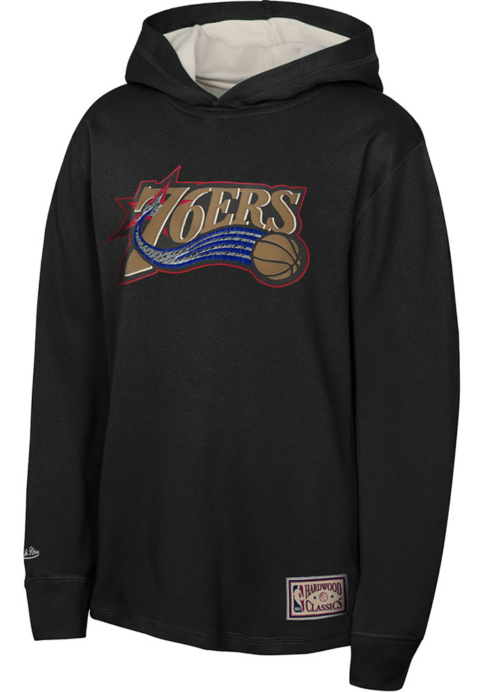 Philadelphia 76ers Mitchell and Ness Youth BLACK Thermal Long
