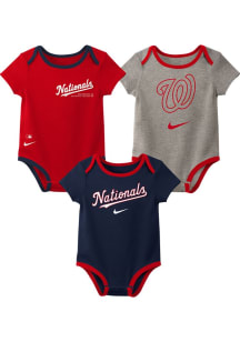 Nike Washington Nationals Baby Red Wordmark One Piece