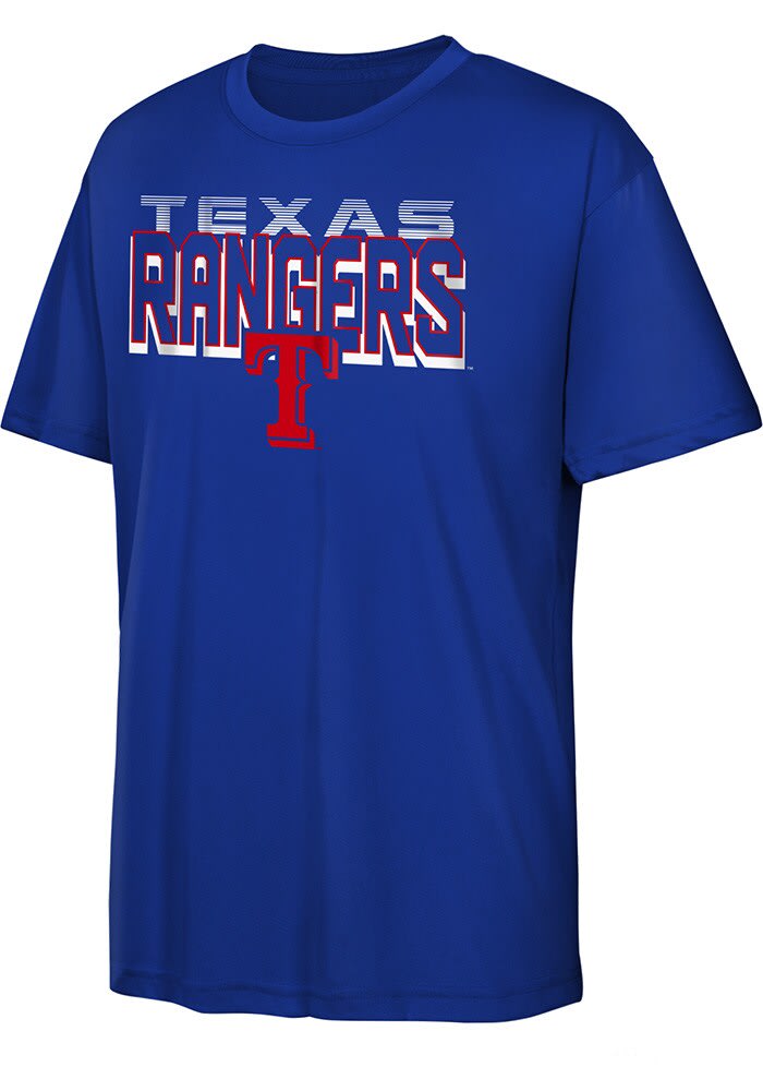 Texas Rangers Youth Blue Fade To Black Short Sleeve T-Shirt