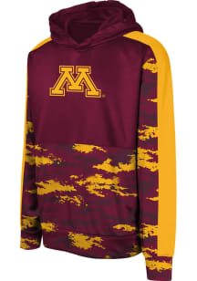 Minnesota Golden Gophers Youth Red Pro Drill Long Sleeve Hoodie