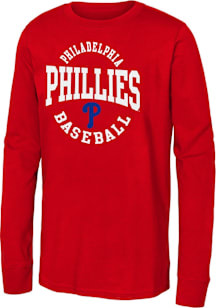 Philadelphia Phillies Youth Red Around The Block Long Sleeve T-Shirt