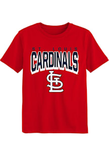 St Louis Cardinals Boys Red On The Block Short Sleeve T-Shirt