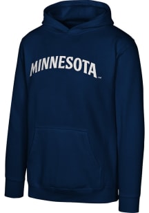 Minnesota Twins Youth Navy Blue Wordmark Long Sleeve Hoodie