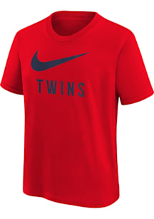 Nike Minnesota Twins Youth Red Team Swoosh Short Sleeve T-Shirt
