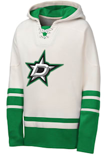 Dallas Stars Youth White Ageless Away Long Sleeve Hoodie