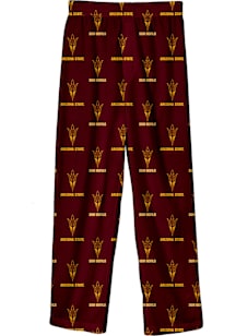 Arizona State Sun Devils Youth Maroon All Over Logo Printed Sleep Pants