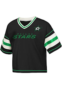 Dallas Stars Girls Black Goal Getter Short Sleeve Fashion T-Shirt
