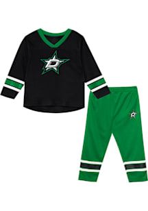 Dallas Stars Toddler Black Denting The Net Set Top and Bottom