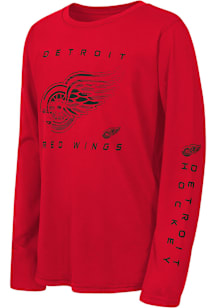 Detroit Red Wings Youth Red Seize The Win Long Sleeve T-Shirt