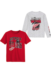 Detroit Red Wings Boys Red Rally The Team Long Sleeve T-Shirt