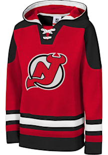 New Jersey Devils Youth Red Ageless Home Long Sleeve Hoodie