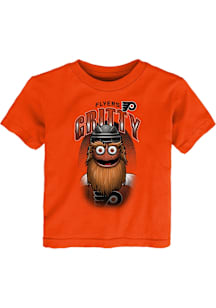 Gritty  Outer Stuff Philadelphia Flyers Toddler Orange Mascot Highlights Short Sleeve T-Shirt