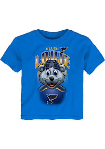 Louie  Outer Stuff St Louis Blues Toddler Blue Mascot Highlights Short Sleeve T-Shirt