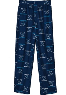 Villanova Wildcats Youth Navy Blue All Over Logo Printed Sleep Pants