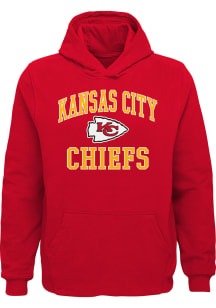 Kansas City Chiefs Youth Red #1 Design Long Sleeve Hoodie