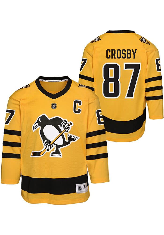 Youth Sidney Crosby Gold Pittsburgh Penguins Alternate Replica Player Jersey Size: Small